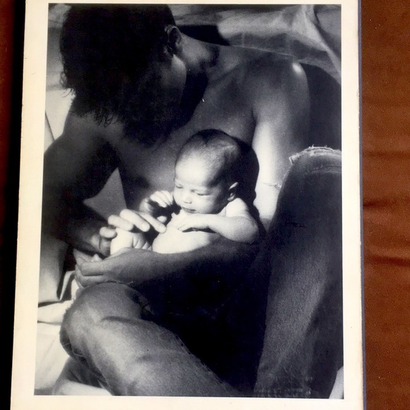 Vintage 1986 Athena International MAN AND BABY  Spencer Rowell Art Print #208031 - Picture 3 of 6